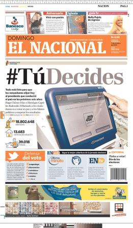 Caracas, Venezuela. El Nacional
