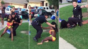 Suspenden a policía tras choque en piscina