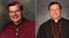 El arzobispo John Nienstedt (izquierda) y el obispo auxiliar Lee Anthony Piche han renunciado.