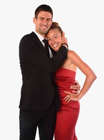 Novak Djokovic y Jelena Ristic.