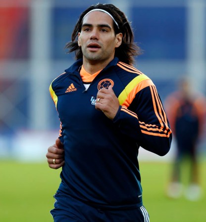 10. Radamel Falcao: Valorado en $70 millones. Juega con el AC Milán y representa a Colombia. Desafortunadamente Falcao sufrió una lesión que le causó el impedimento para jugar en el Mundial 2014.