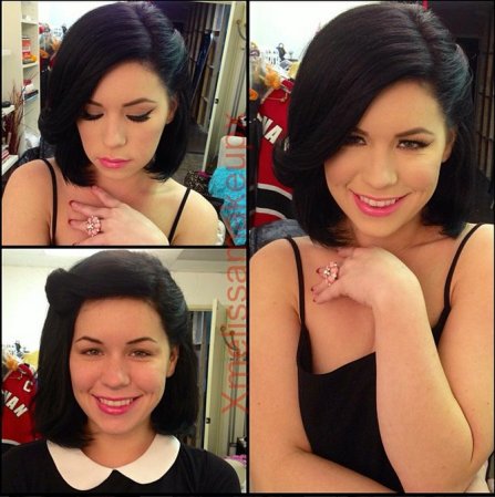 Belle Noire antes y después del maquillaje.