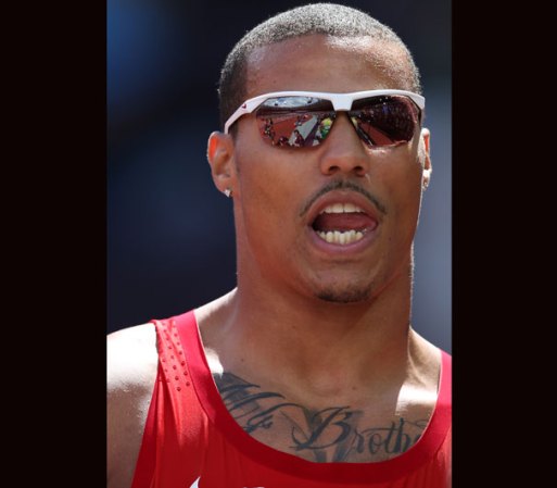 Ryan Bailey, atleta de Estados Unidos compitió en la prueba de los 100 metros planos de atletismo.