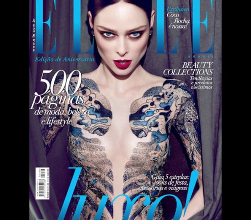 La súper modelo Coco Rocha se quejó con la revista Elle por que le removieron el traje que llevaba puesto para enseñar "mucho más de lo que ella quería".
