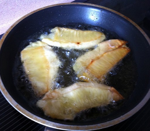 Tostones de pana.