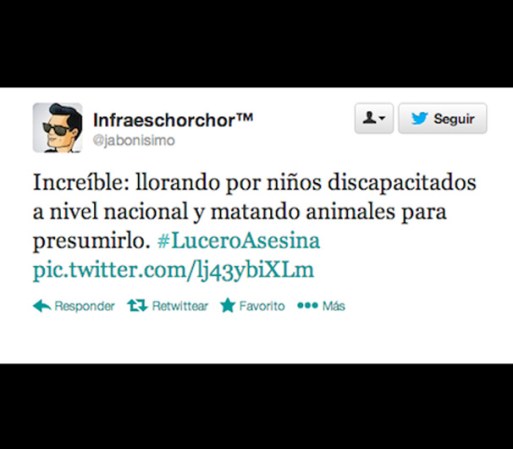 En Twitter -por ejemplo- están abundando los comentarios con la referencia #tematocomolucero y #luceroasesina.