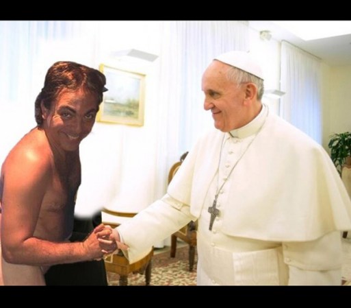 La imaginación no tiene límites, y menos, si se trata de visualizar a Cristian saludando al Papa Francisco.