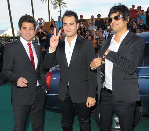 Los chicos de Reik arriban a la décima edición de los premios Grammy Latinos en noviembre de 2009 en Las Vegas, Nevada.