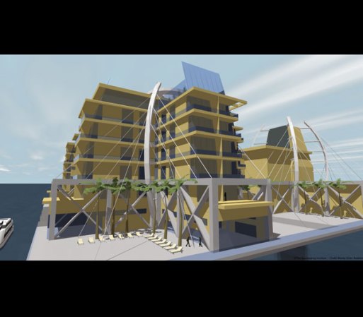 La ciudad flotante se formaría de varios módulos, para así moverlas de lugar frecuentemente y formar nuevos vecindarios.