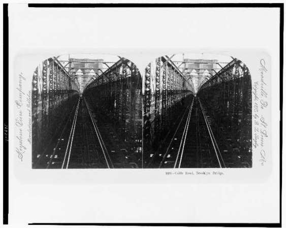 Imágenes históricas del Puente de Brooklyn.