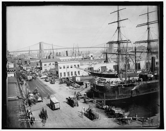 Imágenes históricas del Puente de Brooklyn.