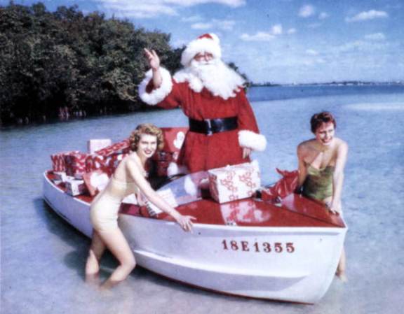 Santa Claus de visita. Sarasota, 1965.