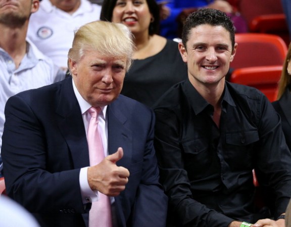 Famosos en partidos del Heat: Donald Trump y Justin Rose.