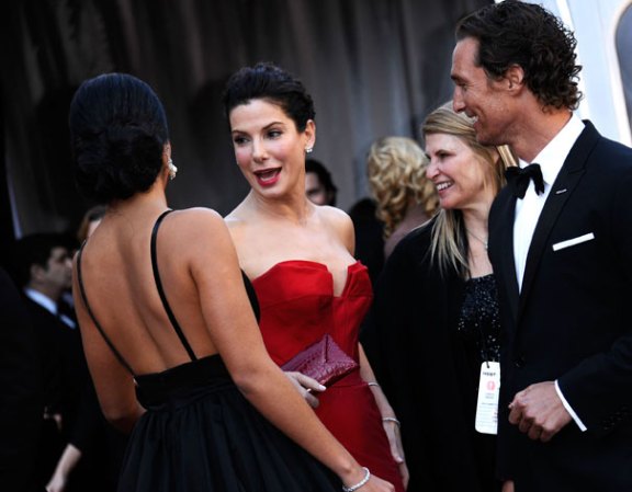 Con Sandra Bullock.