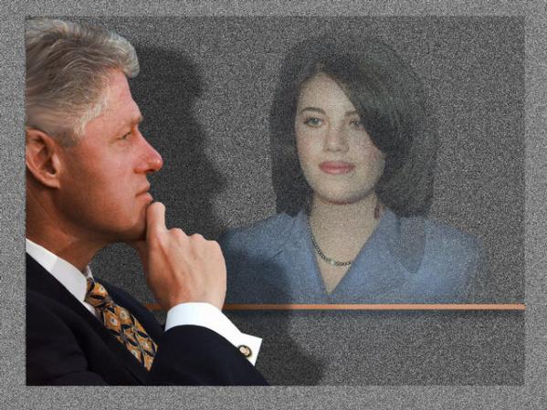 El entonces presidente Bill Clinton y su sonada relación con Mónica Lewinsky (1998).