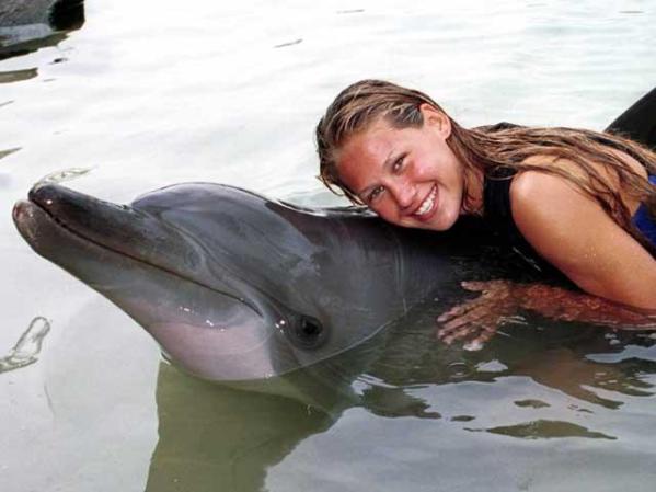 En Australia, con los delfines, en el año 2000.