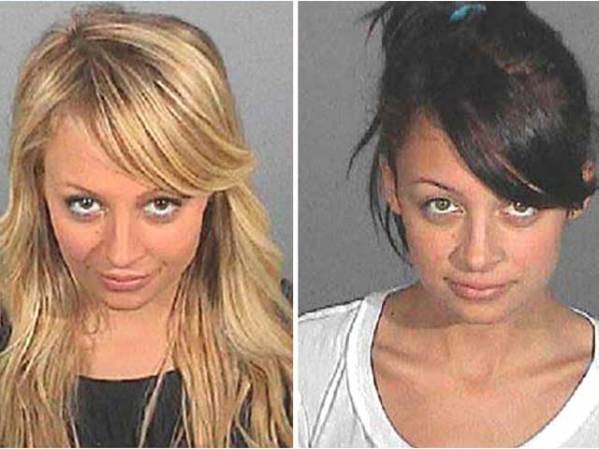 La actriz Nicole Richie, otra que ha caido acusada de conducir borracha.
