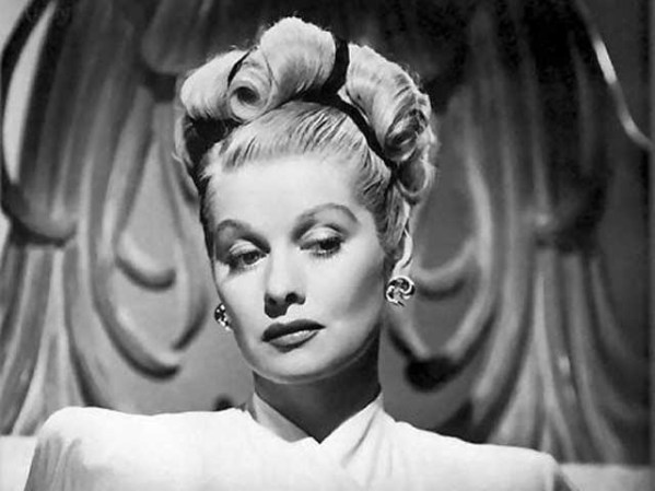Lucille Ball, estrella de "I Love Lucy", de joven.