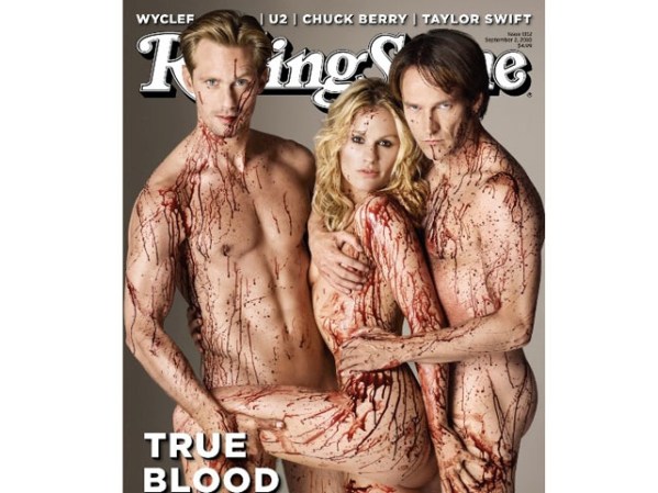 Alexander Skarsgard, Anna Paquin y Stephen Moyer de la película "True Blood" en Vanity Fair
