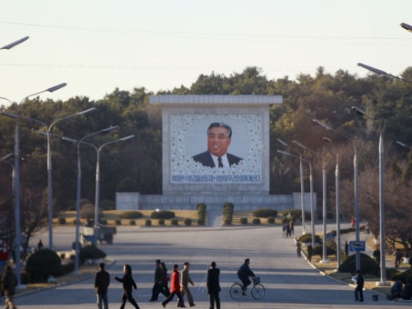 La imagen de Kim Il-sung está en todas partes.