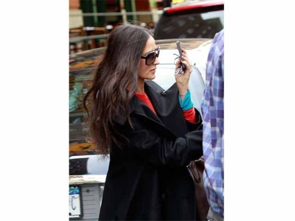 Demi Moore cáptada en Nueva York.