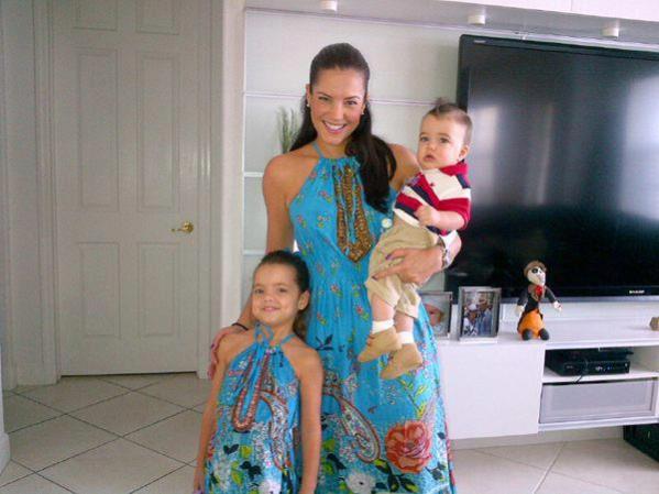 Con sus dos grandes amores: Oriana y Nickolas.