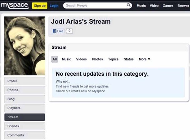 Jodi Arias aparentemente era amante de las redes sociales, pues después del incidente se encontró que tenía una página de MySpace.