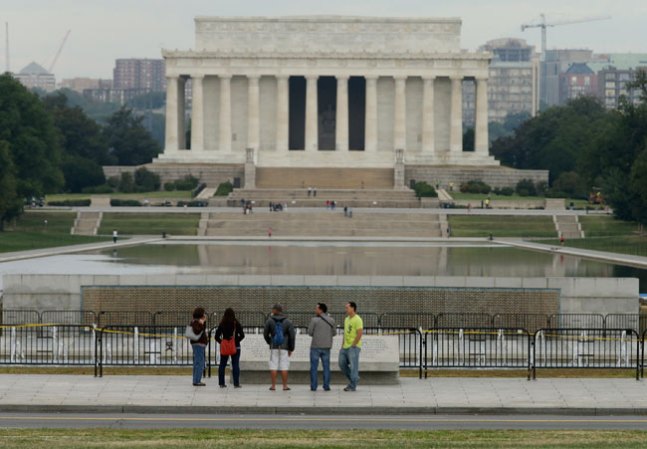 El Lincoln Memorial de Washington, clausurado.