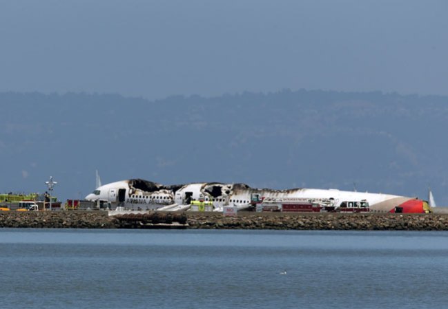 El avión volaba para Asiana Airlines, una aerolínea de Corea del Sur.