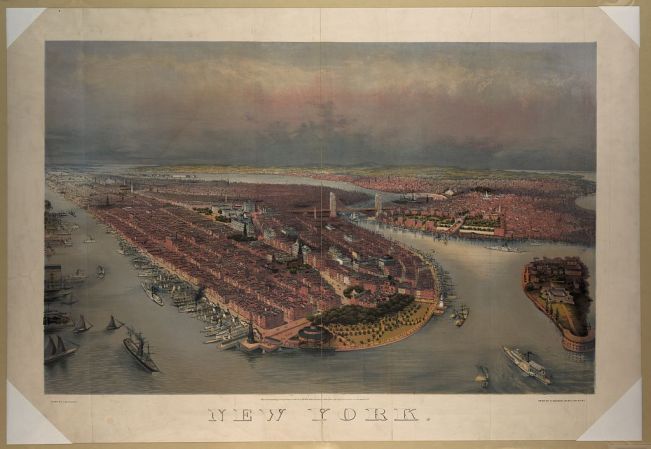 En agosto de 1876, las orillas de Manhattan y Brooklyn son unidas por primera vez a través de un cable de acero.
