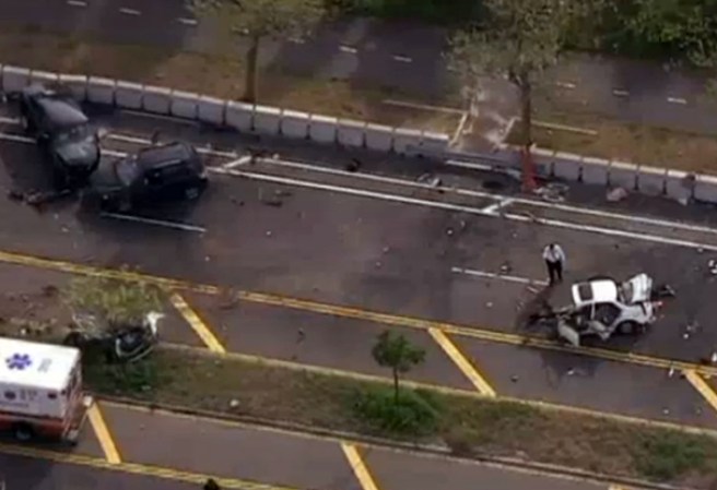 Un accidente multi vehicular durante el fin de semana dejó al menos 10 personas heridas Queens.