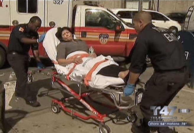 Cuevas fue llevada de inmediato hasta el hospital.