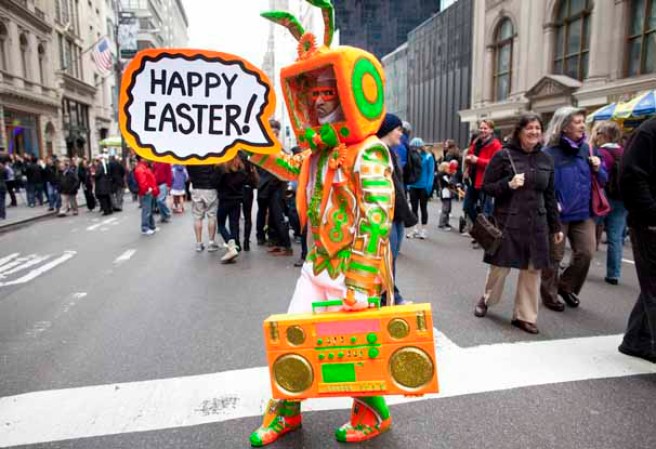 Imágenes del desfile del Día de Pascuas, celebrado anualmente en la ciudad de Nueva York, en la Quinta Avenida de Manhattan.