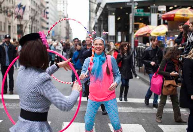 Imágenes del desfile del Día de Pascuas, celebrado anualmente en la ciudad de Nueva York, en la Quinta Avenida de Manhattan.