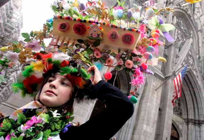 Imágenes del desfile del Día de Pascuas, celebrado anualmente en la ciudad de Nueva York, en la Quinta Avenida de Manhattan.