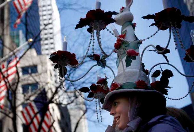 Imágenes del desfile del Día de Pascuas, celebrado anualmente en la ciudad de Nueva York, en la Quinta Avenida de Manhattan.
