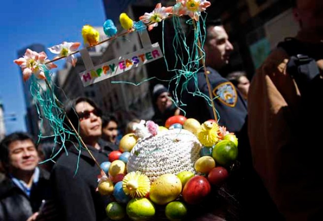 Imágenes del desfile del Día de Pascuas, celebrado anualmente en la ciudad de Nueva York, en la Quinta Avenida de Manhattan.