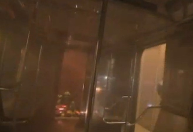 El simulacro es exactamente a igual que un túnel del subway.