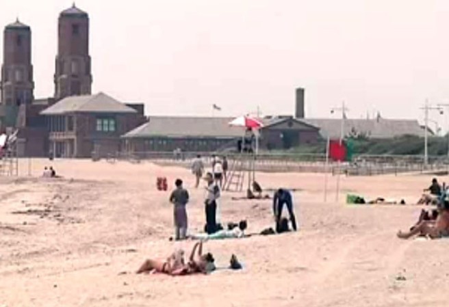 Varios vecinos de Riis Park en Rockaway se sienten incómodos por la vista de una playa para adultos en frente de ellos.