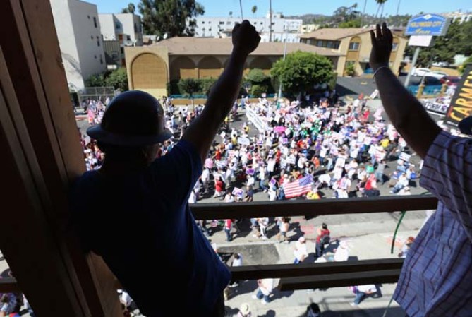 Marcha en Los Ángeles.