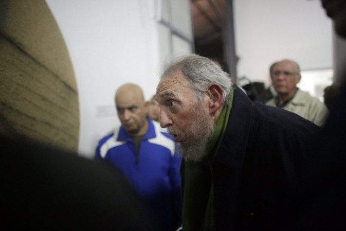 8 DE ENERO, 2014-Fidel Castro asistió a la inauguración del “Kcho estudio Romerillo, Laboratorio para el arte”, un núcleo cultural sin fines de lucro para la experimentación, el desarrollo y la difusión de las artes.