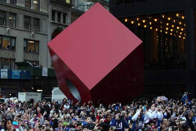 La multitud abarrota la ciudad para ver a su equipo favorito, los Giants de Nueva York.
