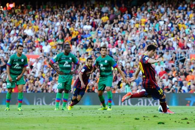 El Barcelona se estrena en la Liga con paliza al Levante. 7 a 0.