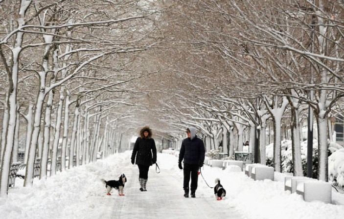 Efectos de una poderosa tormenta en el área tri-estatal de Nueva York, que dejó a su paso más de un pie de nieve.