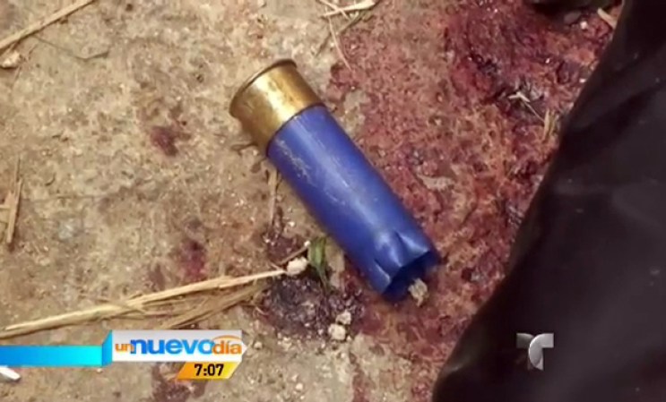 Cartuchos de bala como éste fueron recobrados de la escena del crimen. la policía ha detenido a cinco jóvenes y en la actualidad los interroga.
