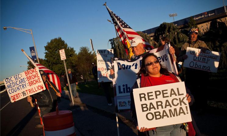 También hubo gente en contra de Barack Obama.