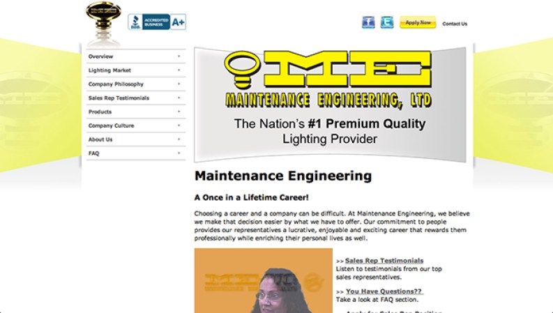 Maintenance Engineering<br /><br />Industria: Ventas, Marketing, Electrónica<br /><br />Puestos de trabajo: Ventas, Servicio al Cliente<br /><br />Las plazas están en: Texas, Illinois, Georgia, Minnesota