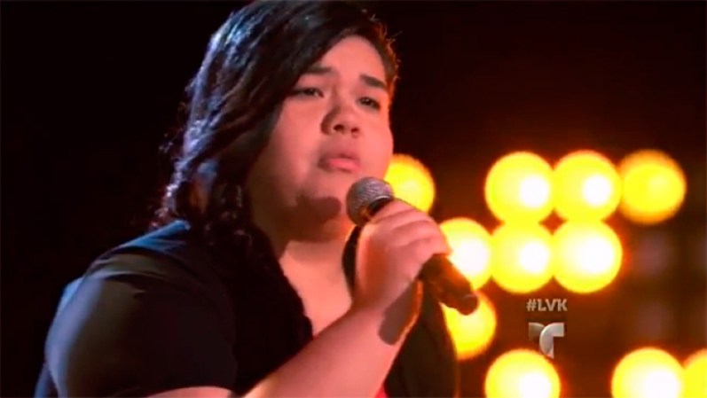 Gabriel Montañez, de 14 años y origen mexicano, llegó desde Nueva Jersey. La niña ontañez reveló que su mayor motivación de ser artista es para sacar a adelante a su familia.