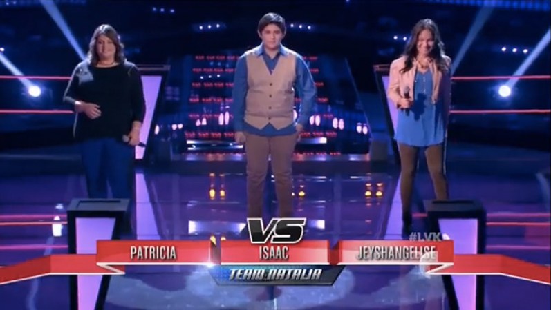 En la segunda batalla de #TeamNatalia compitieron Jeyshangelise García (Naguabo, Puerto Rico), Isaac Jiménez (Pomona, California) y Patricia Rosario (Puerto Rico).