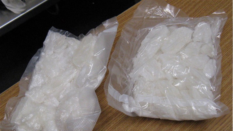 Esta metanfetamina confiscada en San Luis, Arizona, tenía un valor comercial de $40,000.